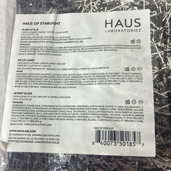 Lady Gaga Haus Labs Laboratories 4pc Cosmetics Set STARLIGHT REIGN PARADISE +Bag - Picture 12 of 12